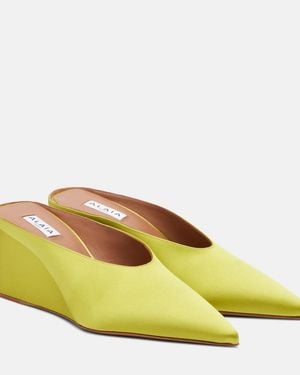 Alaïa Wedges Cube Aus Satin - Gelb