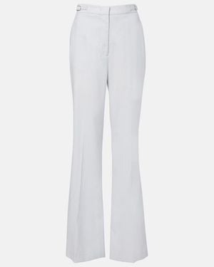 Gabriela Hearst Vesta Wool And Silk Flared Pants - White