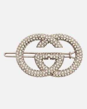 Gucci Pasador Para El Pelo Con Gg Adornado - Metálico