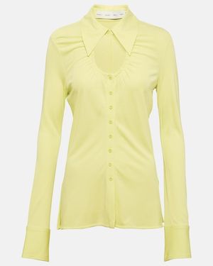 Proenza Schouler Label Cutout Jersey Shirt - Yellow