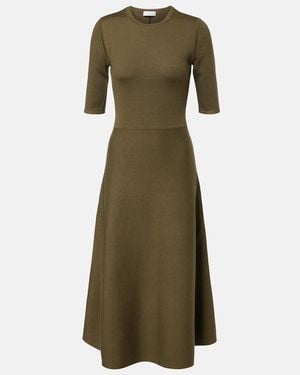 Gabriela Hearst Wool, Cashmere, And Silk Midi Dress - Green