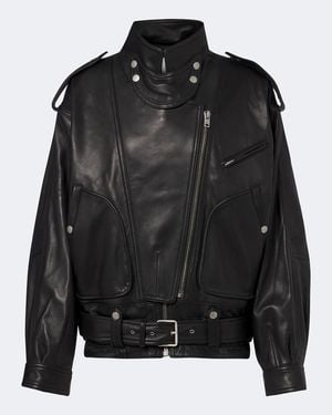Isabel Marant Farza Leather Jacket - Black