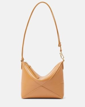 Loewe Puzzle Fold Leather Shoulder Bag - White