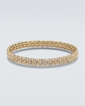 SHAY Stretch 18Kt Bracelet With Diamonds - Metallic