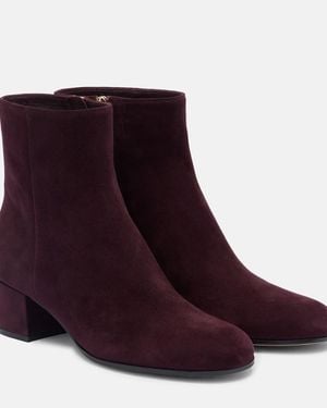 Gianvito Rossi Ankle Boots Joelle 45 Aus Samt - Lila