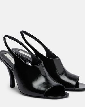 TOTEME Leather Slingback Sandals - Black