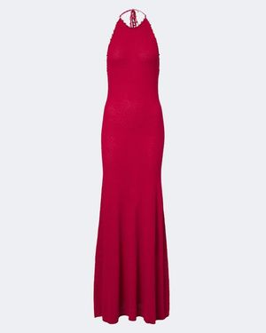 Christopher Esber Beach Quarth Embellished Cotton-Blend Gown - Red