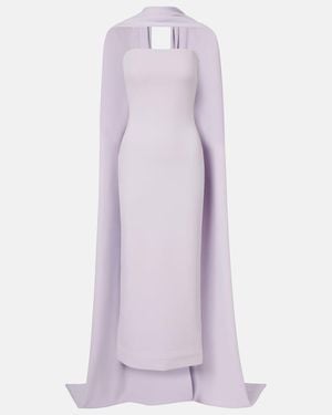 Solace London Martine Scarf-Detail Cocktail Dress - Purple