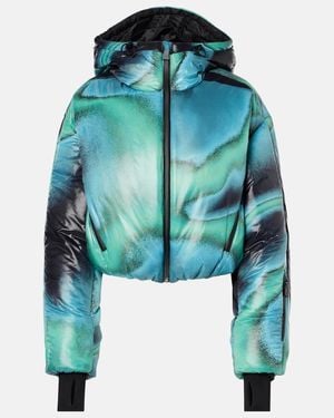 Aztech Mountain Cropped Skijacke Daisy Aus Daunen - Blau