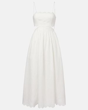 Zimmermann Rhiannon Scallop Midi Dress - White