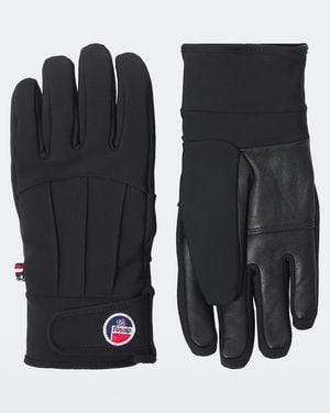 Fusalp Glacier Leather-Trimmed Ski Gloves - Black