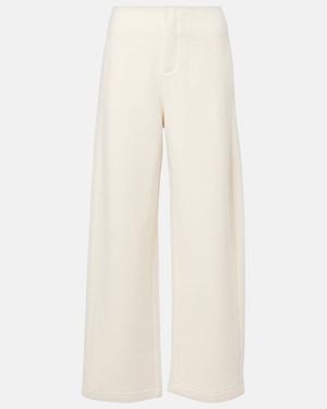 Max Mara Arca Cashmere And Wool Wide-Leg Trousers - Natural