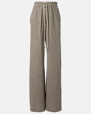 Rick Owens Cotton-Blend Jersey Sweatpants - Gray