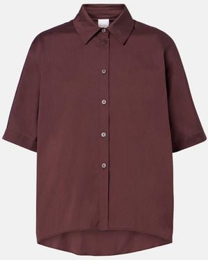 Max Mara Pittura Cotton-Blend Shirt - Purple