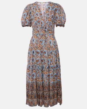 Ulla Johnson Ilana Printed Cotton-Blend Midi Dress - Multicolour