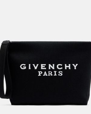 Givenchy Logo Canvas Pouch - Black