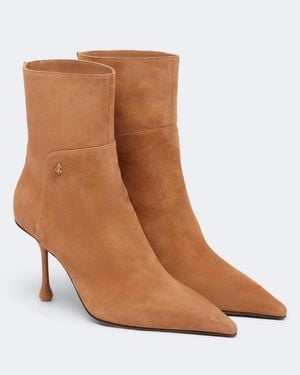 Jimmy Choo Cycas Suede Ankle Boots - Brown