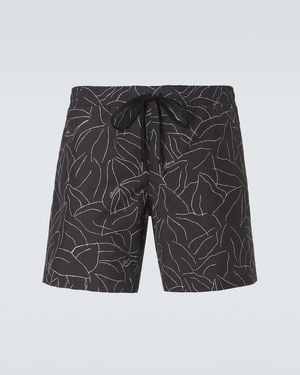 Brioni Bedruckte Badeshorts - Grau