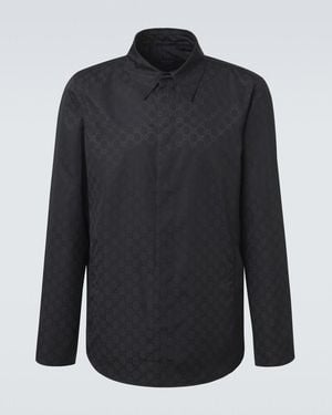 Gucci Camisa Con Gg - Azul