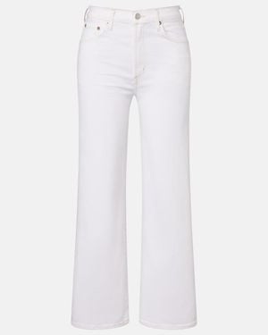 Agolde Harper Crop Wide-Leg Jeans - White