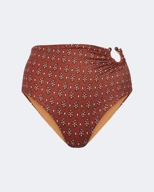 Johanna Ortiz Slip Bikini Con Stampa - Bianco
