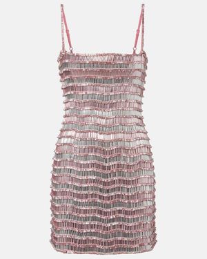 Rachel Gilbert Vestido Corto Zeph Adornado - Rosa