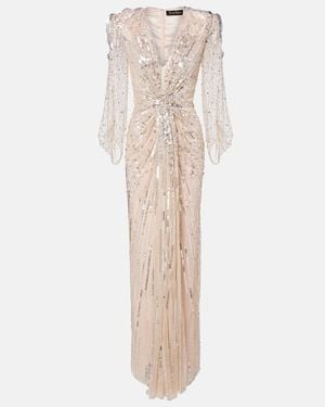 Jenny Packham Xenia Embellished Gown - Natural