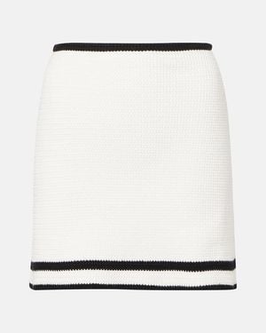 Nina Ricci Cotton-Blend Tweed Miniskirt - White