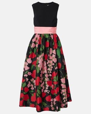 Carolina Herrera Silk Midi Dress - Red