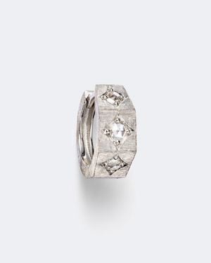 Marie Lichtenberg Pendiente De Aro Individual Ecrou De Oro Blanco De 18 Ct Con Diamantes