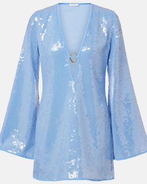Oséree Sequined Beach Dress - Blue
