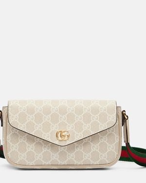 Gucci Schultertasche Ophidia Aus Canvas - Natur