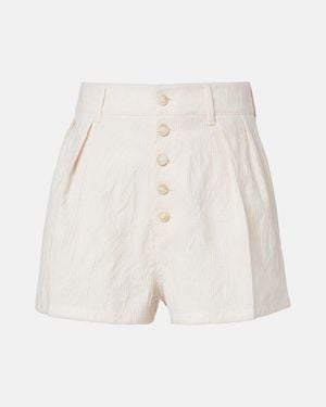 Etro Shorts Jacquard En Mezcla De Algodon - Blanco