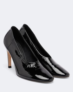 TOTEME Slip Patent Leather Court Shoes - Black