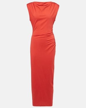 Vince Cotton Jersey Maxi Dress - Red