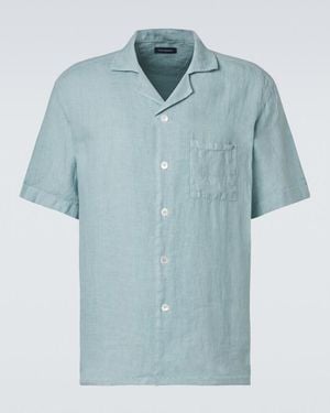 Thom Sweeney Linen Shirt - Blue