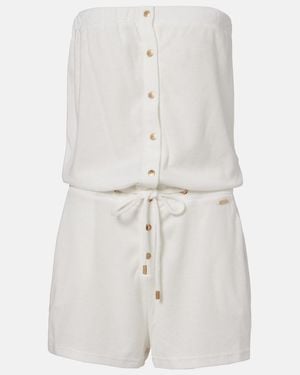 Melissa Odabash Venus Cotton-Blend Romper - White