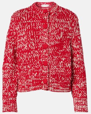 Dries Van Noten Cardigan En Mezcla De Algodon - Rojo