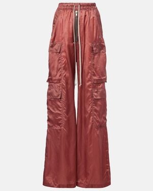 Rick Owens High-Rise Cargo Pants - Red