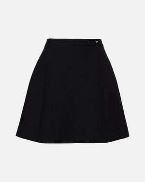 Valentino Crepe Couture Miniskirt - Black