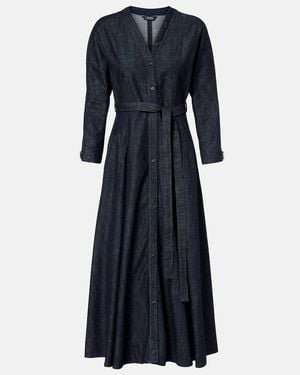 Max Mara Ambra Denim Wrap Dress - Blue