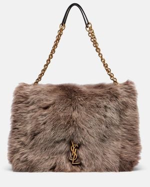 Saint Laurent Jamie 4.3 Large Shearling Shoulder Bag - Brown