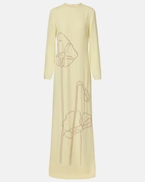 Costarellos Zarie Embellished Crepe Gown - Yellow