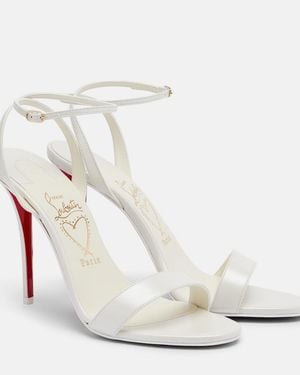 Christian Louboutin Miss Z Leather Slingback Sandals - White