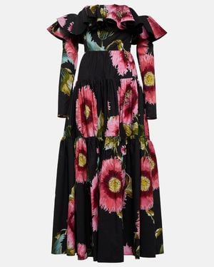 Giambattista Valli Maxi Dress Cotton, Silk - Black