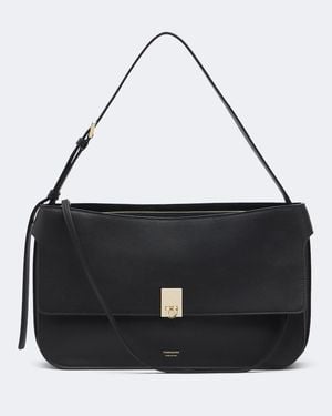 Ferragamo Schultertasche Cara Medium Aus Leder - Schwarz