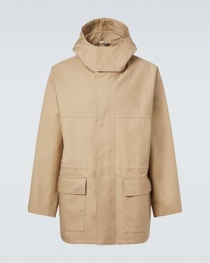 AURALEE Hooded Cotton Gabardine Jacket - Natural