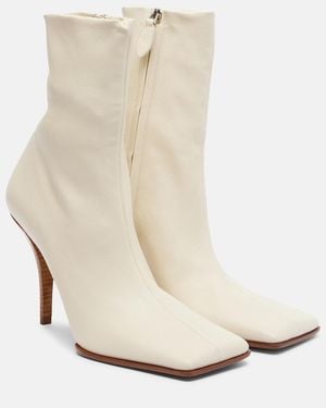 Alaïa Ankle Boots 90 Aus Leder - Weiß