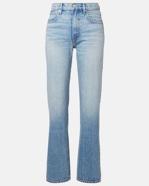SLVRLAKE Denim Kendra High-Rise Straight Jeans - Blue