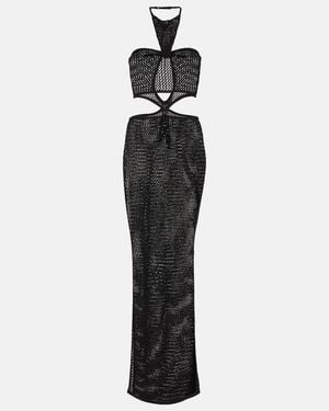 AYA MUSE Cutout Cotton-Blend Maxi Dress - White